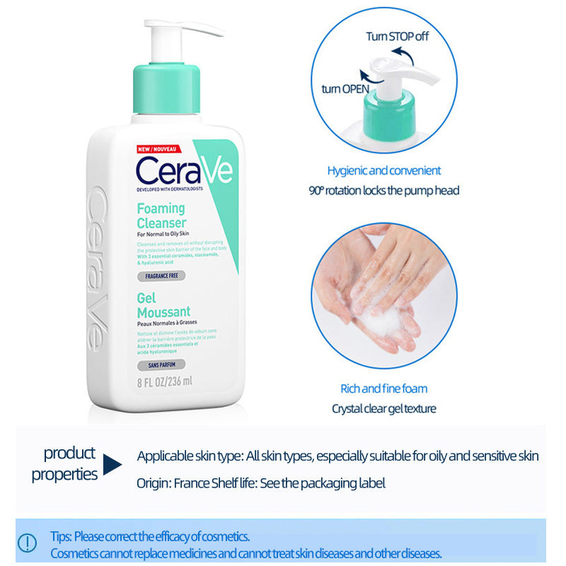 Cerave Foaming Cleanser For Normal To Oily Skin