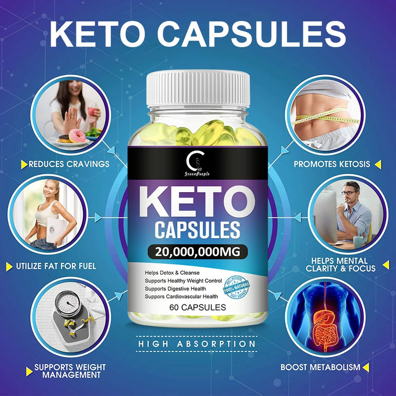 Keto Fat Burning Capsules For Weight Loss and Digestive Health