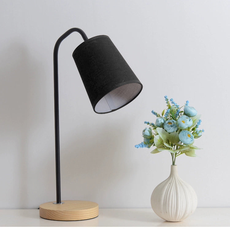 Nordic Style Simple Fabric Table Lamp Ins Bedroom Desktop Living Room Ambience Light Reading Eye Protection LED Lamp for College Students - Thal Lifestyle