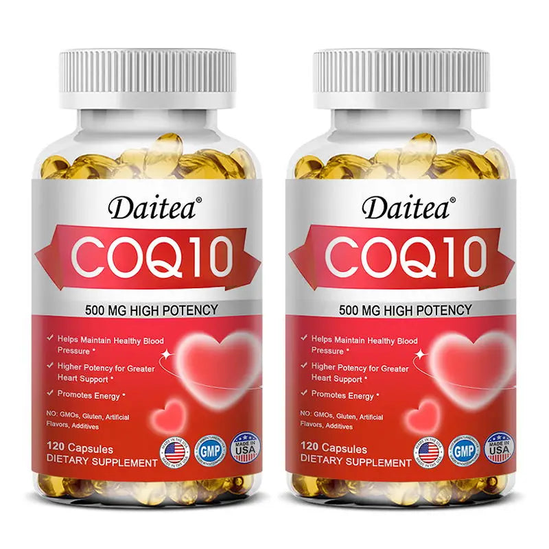 Coenzyme Q10 Antioxidant for Blood Circulation, Stress, Body Energy and Better Absorption