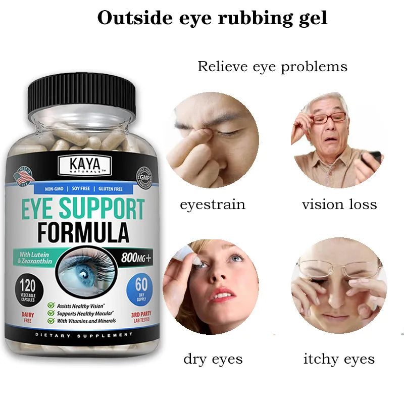 Eye Vitamin Supplement - for Vision Health, Eye Fatigue, Eyes Dryness, Wrinkles, Dark Circles, Puffiness & Anti Aging