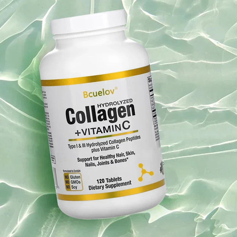 Hydrolyzed Collagen + Vitamin C Supports Hair, Skin, Nails, Joints & Bones