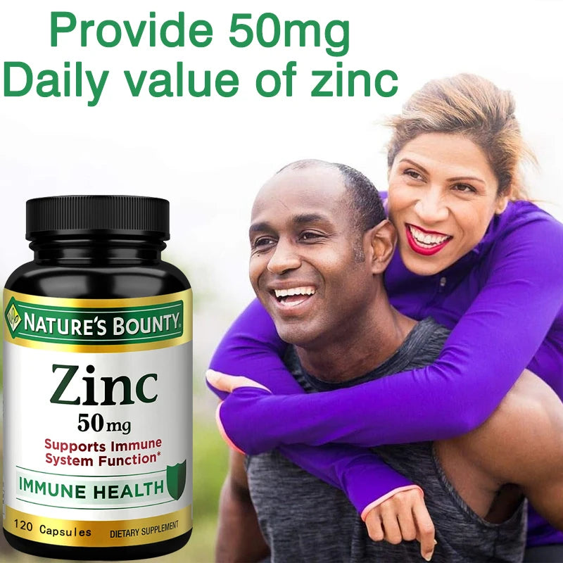 Zinc - 50mg Immune Support & Antioxidant Supplement