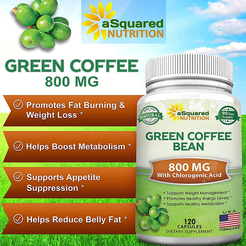 Natural Coffee Bean Extract For Weight Loss, Fat Burn, Clean Colon and Detoxification