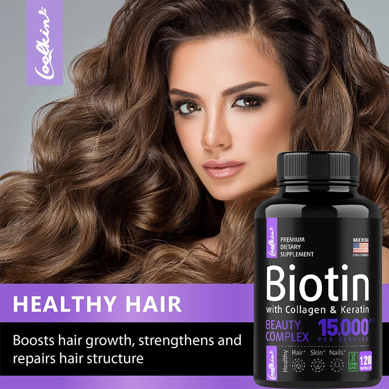 Biotin Collagen Supplement - For Hair, Skin & Nails