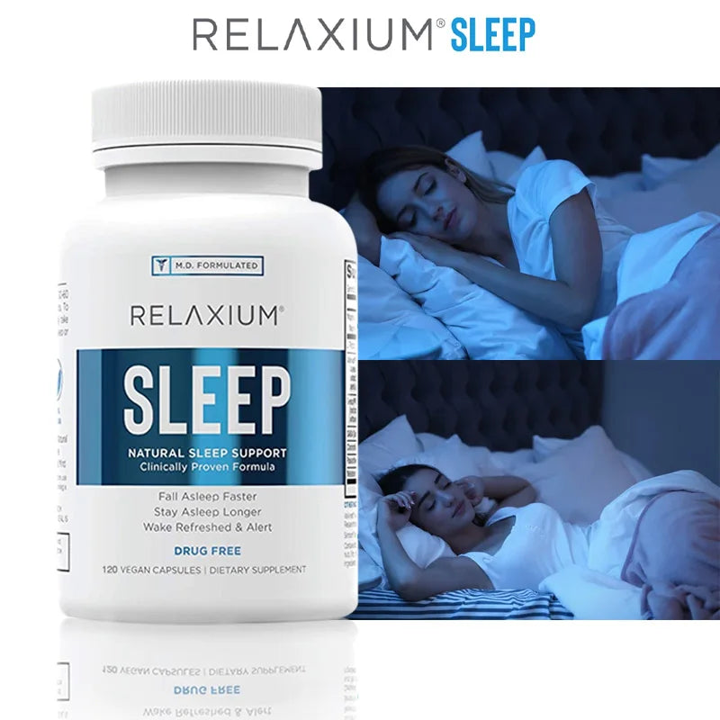 Relaxium Natural Sleep Aid Supplement - For Longer & Stress Relief Sleep