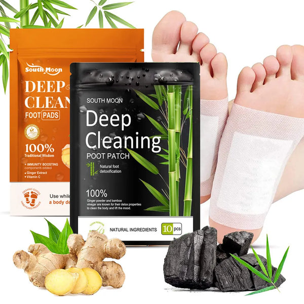 Ginger Bamboo Detox Foot Patches for Body Detoxification and Toxins Cleansing Stress Relief Feet Pads