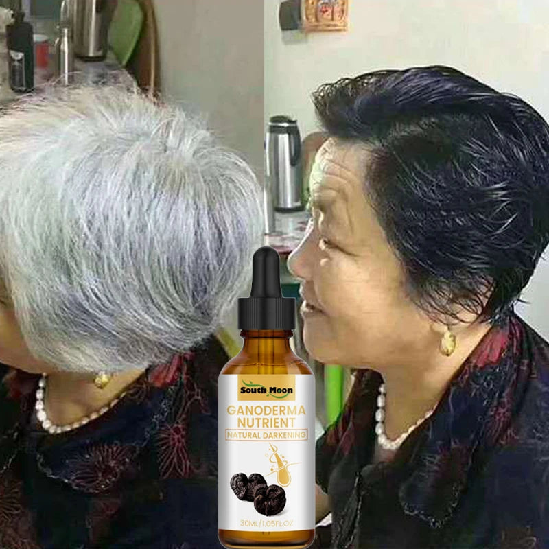 Gray White Hair Treatment Serum - White To Black Natural Color