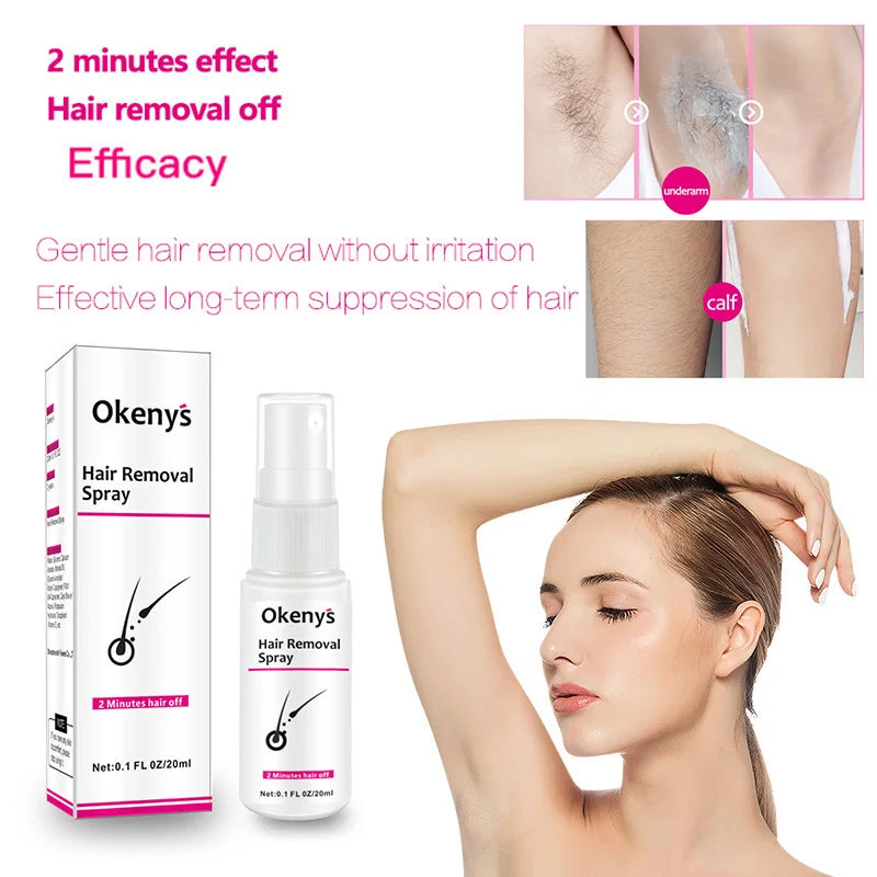 2 Minutes Fast Hair Removal Spray Leg, Arm and Armpit