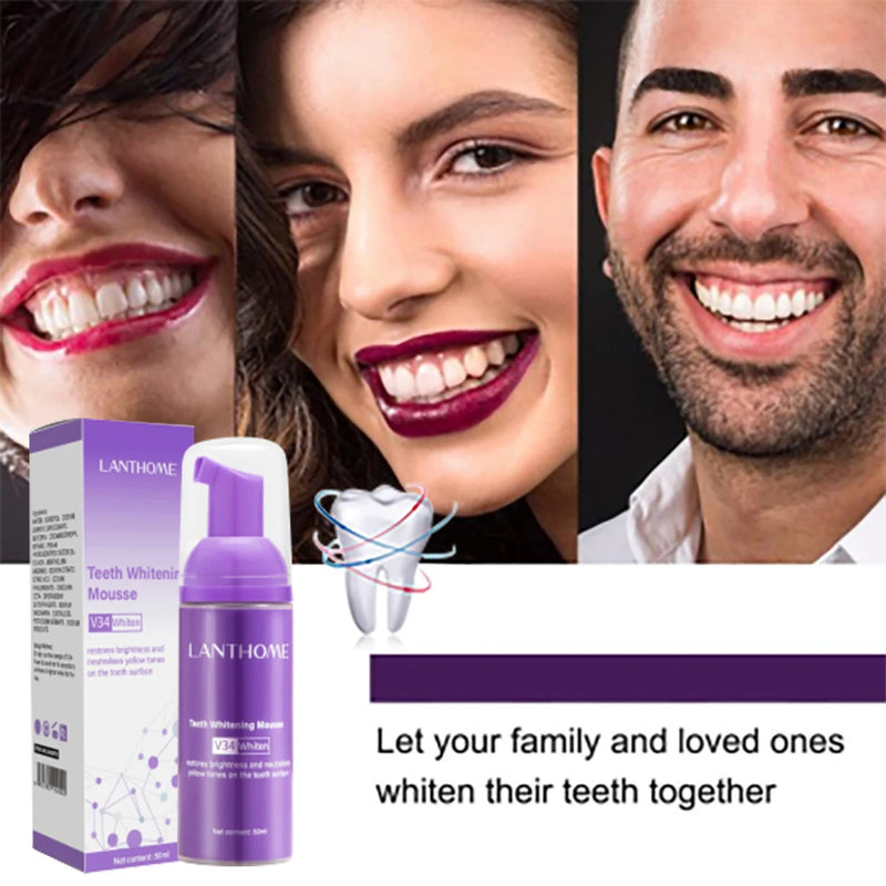 Teeth Whitening Toothpaste Mousse Removing Yellow Tooth Stain