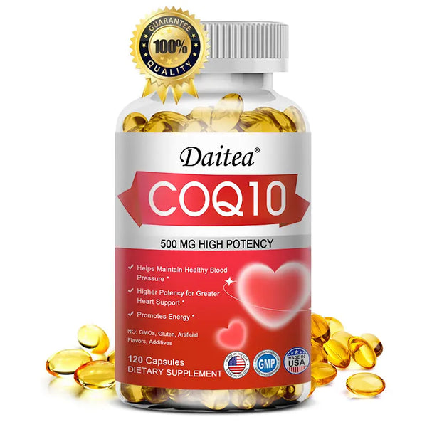 Coenzyme Q10 Antioxidant for Blood Circulation, Stress, Body Energy and Better Absorption