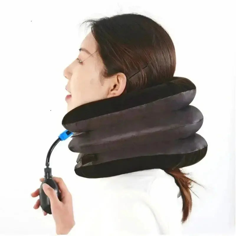 Inflatable Air Pump Collar Neck Stretcher and Massager