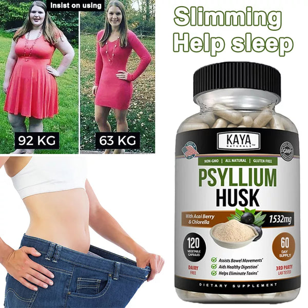 Psyllium Husk - A Dietary Supplement that Cleans the Colon, Detoxifies, Helps in Sleep & Weight Loss, Burn Fat and Cellulite