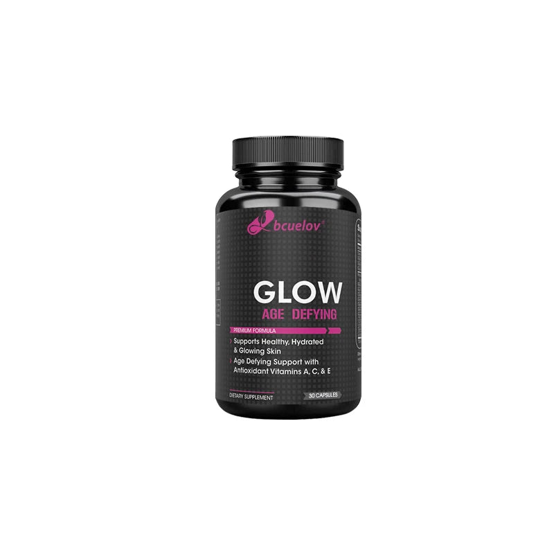 Glow Anti Aging Supplement - Supports Restoration of Skin Elasticity and Promotes Rejuvenation - 60 Capsules