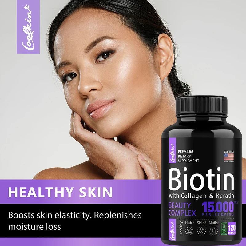 Biotin Collagen Supplement - For Hair, Skin & Nails