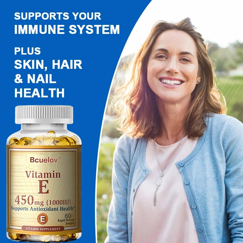 Vitamin E Supports Immune System & Skin Nutrition - Natural Antioxidant