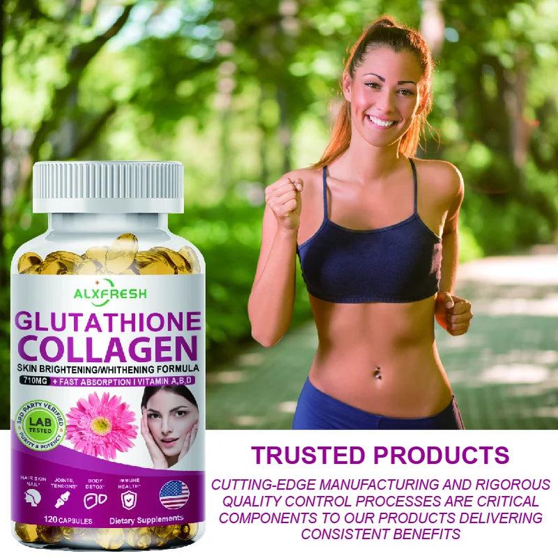 Glutathione Collagen with Biotin and Vitamin C for Skin, Hair & Nails Nutritional Supplement