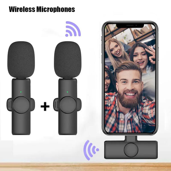 Professional Wireless Microphone for iPhone, iPad, Android, Laptop - Type C Mic for Video Recording and Podcast