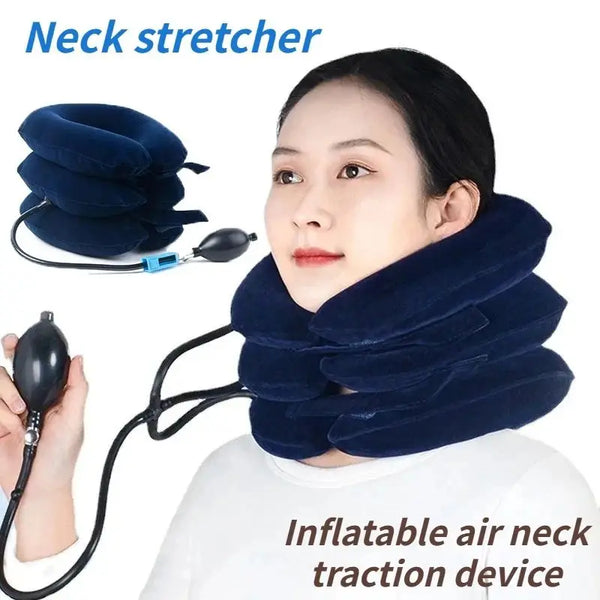 Inflatable Air Pump Collar Neck Stretcher and Massager