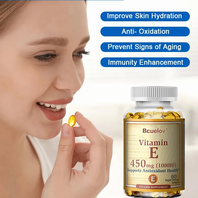 Vitamin E Supports Immune System & Skin Nutrition - Natural Antioxidant