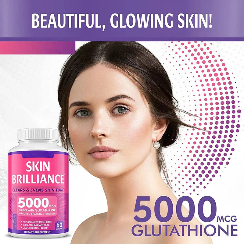 Natural Skin Whitening Collagen + Glutathione + Vitamin C Skin Facial Reduce Melanin Antioxidant