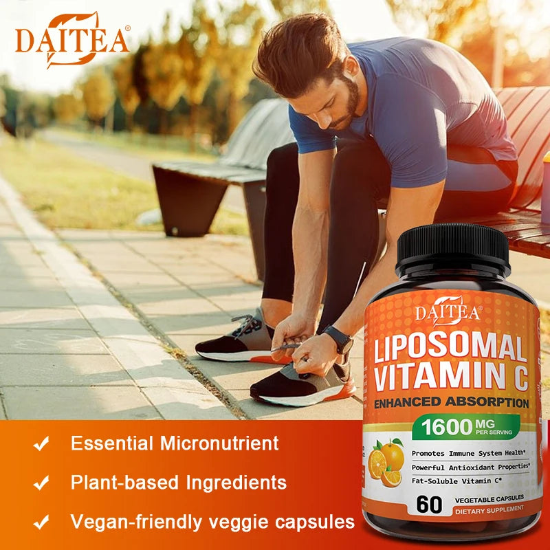 Liposomal Vitamin C Supplement for Wrinkle-free Healthy Skin, Bone Density and Metabolism