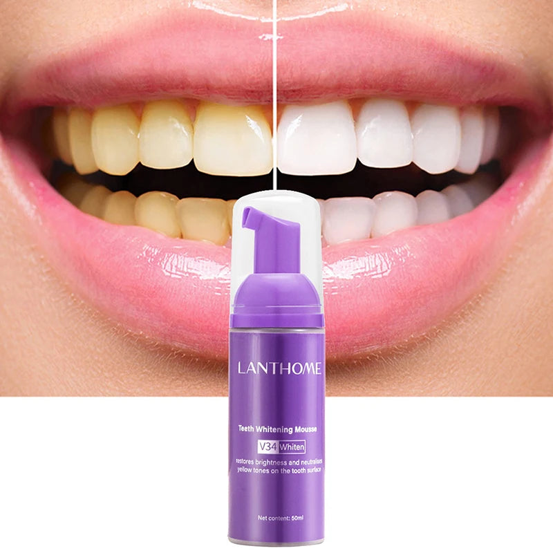 Teeth Whitening Toothpaste Mousse Removing Yellow Tooth Stain