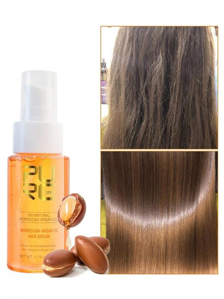 PURC Morocco Argan Oil Hair Serum Smoothing Soften Repair Frizz Damaged Hair Anti-Dandruff Scalp Treatment