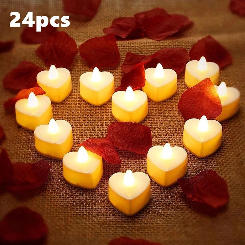 Heart-shaped Love Electronic Candle Light - Thal Lifestyle