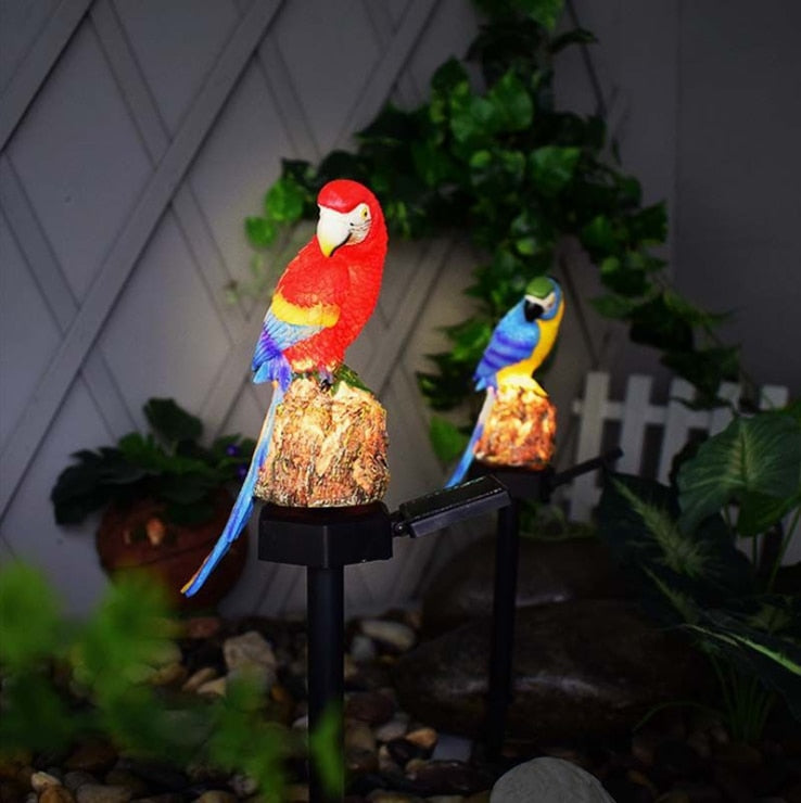 Solar Power LED Parrot Lawn Light Garden - Thal Lifestyle