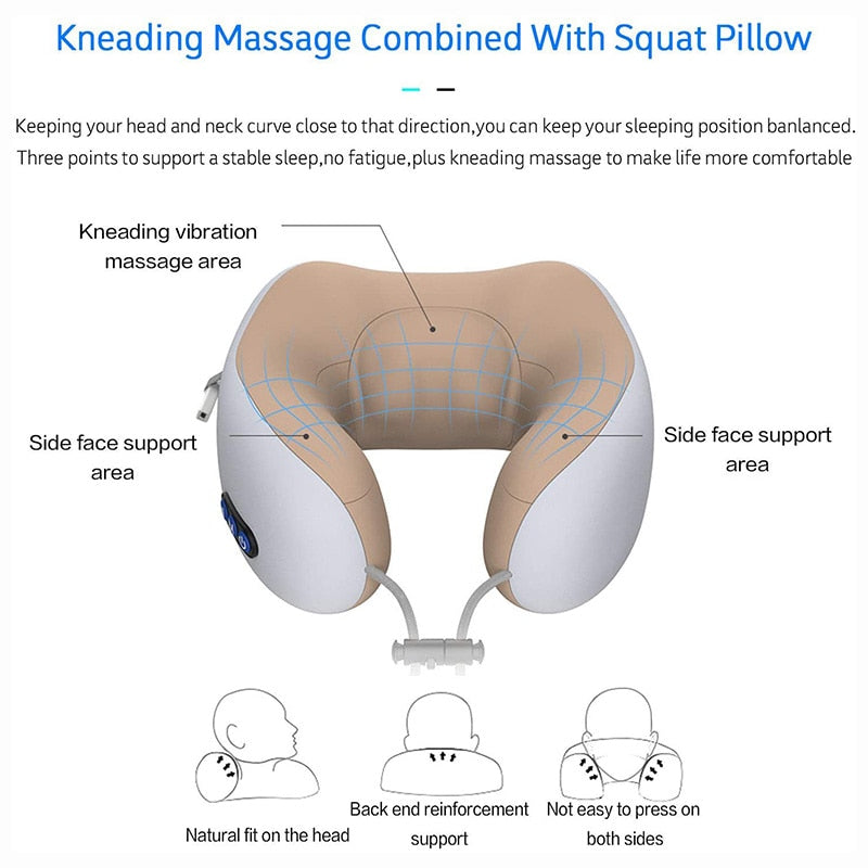 Multifunctional U-shaped massage pillow - Thal Lifestyle