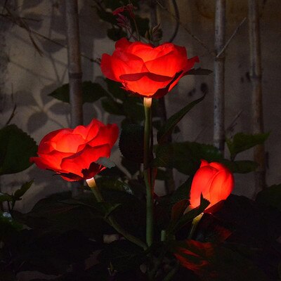 Rose Solar Garden Light Flower Waterproof - Thal Lifestyle