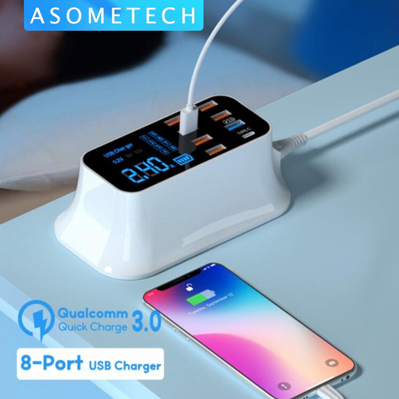 Fast Charging Adapter with Led Display For Android & iphone - Thal Lifestyle