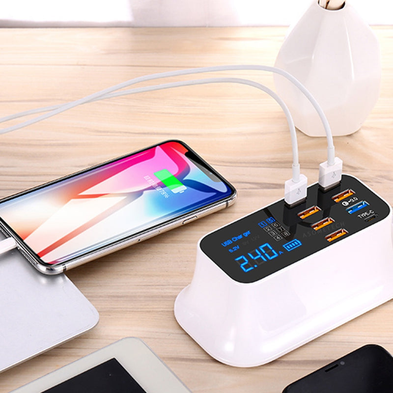 Fast Charging Adapter with Led Display For Android & iphone - Thal Lifestyle