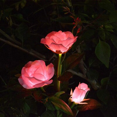 Rose Solar Garden Light Flower Waterproof - Thal Lifestyle