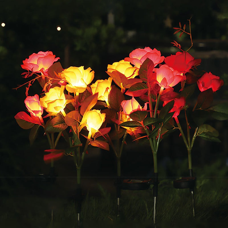 Rose Solar Garden Light Flower Waterproof - Thal Lifestyle