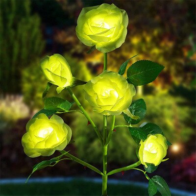 Rose Solar Garden Light Flower Waterproof - Thal Lifestyle