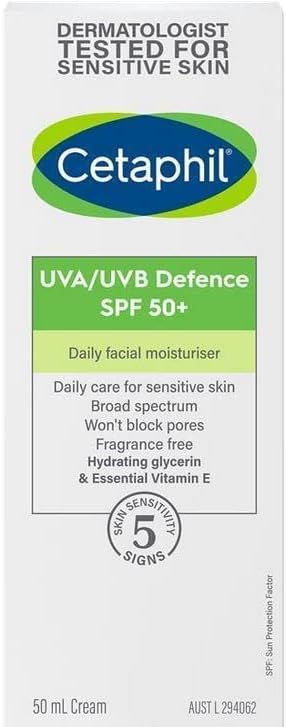 Cetaphil UVA/UVB Defense SPF50+ Sunscreen